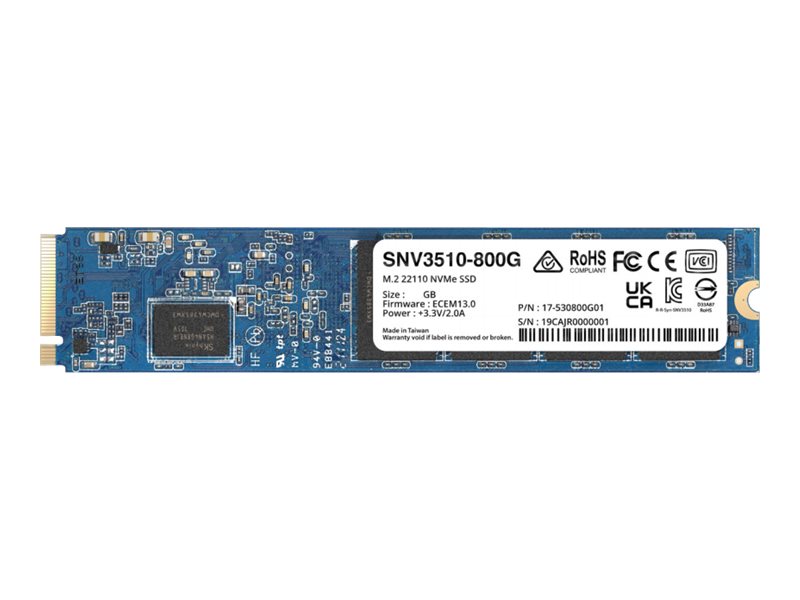 SYNOLOGY SNV3510 800GB M.2 NVMe SSD PCIe 3.0 x4 3100MB/s read 1000MB/s write SYNOLOGY SNV3510 800GB M.2 NVMe SSD PCIe 3.0 x4 3100MB/s read 1000MB/s write