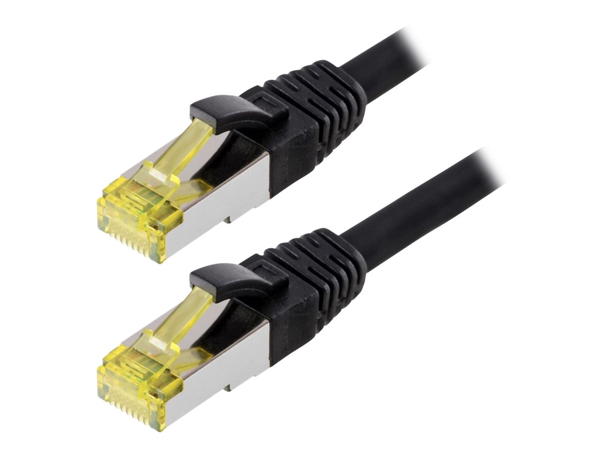 helos Patchkabel Cat 6a SFTP RJ45 schwarz 1m AWG267 LSZH GHMT