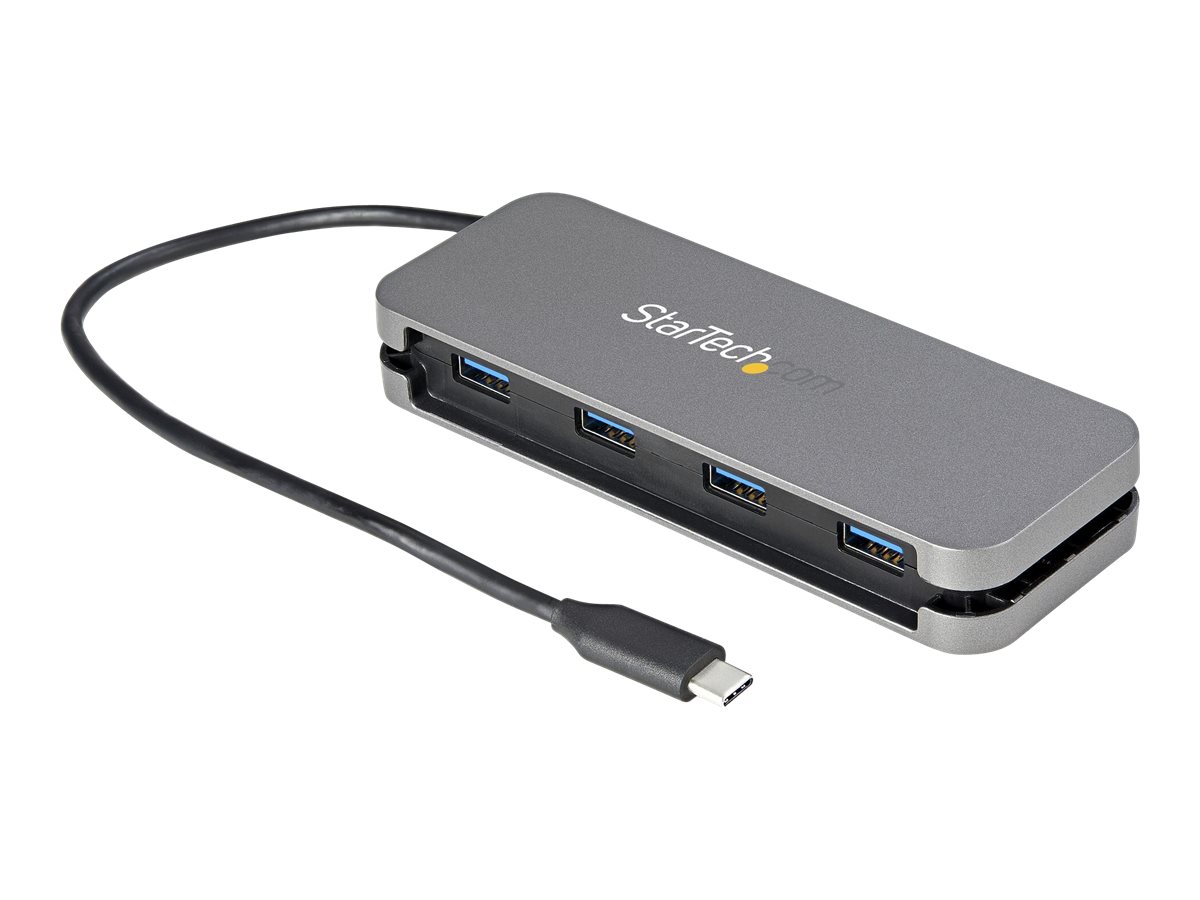 StarTech.com 4 Port USB-C-Hub - 3x USB-A - 5Gbit/s USB 3.0 Typ-C Hub (3.2/3.1 Gen 1) - Busbetrieben - Tragbarer USB-C auf USB-A Adapter Hub - 28,5cm Kabel integirertes Host-Kabel (HB30CM4AB) - Hub - 4 Anschlüsse