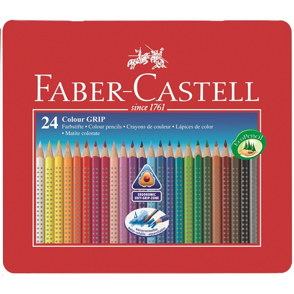 FABERCASTELL Colour GRIP Buntstifte farbsortiert, 24 St