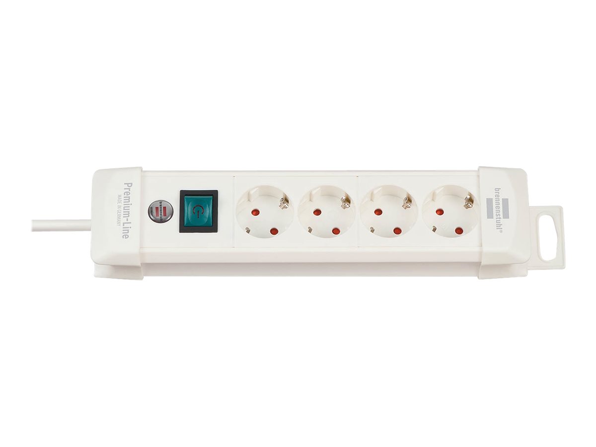 brennenstuhl Premium-Line 4-fach Steckdosenleiste mit Schalter 1,8 m weià brennenstuhl Premium-Line 4-fach Steckdosenleiste mit Schalter 1,8 m weiÃ