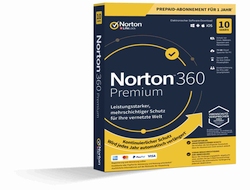 NORTONLIFELOCK 360 Premium 1 Jahr 10 Geräte Abo 75GB Cloud Backup