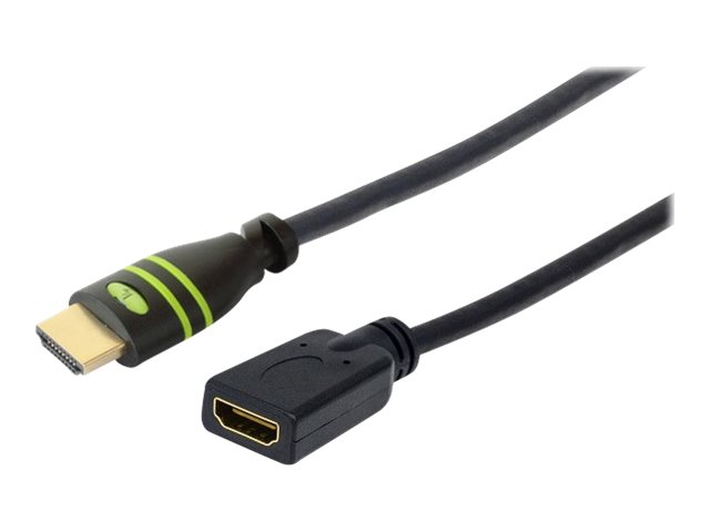 TECHLY HDMI High Speed Verlaengerungskabel 3m schwarz mit Ethernet 4K 30Hz 19pol.HDMI Stecker auf 19pol.HDMI Buchse mit Goldkontakt TECHLY HDMI High Speed Verlaengerungskabel 3m schwarz mit Ethernet 4K 30Hz 19pol.HDMI Stecker auf 19pol.HDMI Buchse mit Goldkontakt