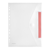 10 FolderSys Dokumententaschen Index DIN A4 transparent genarbt 0,20 mm