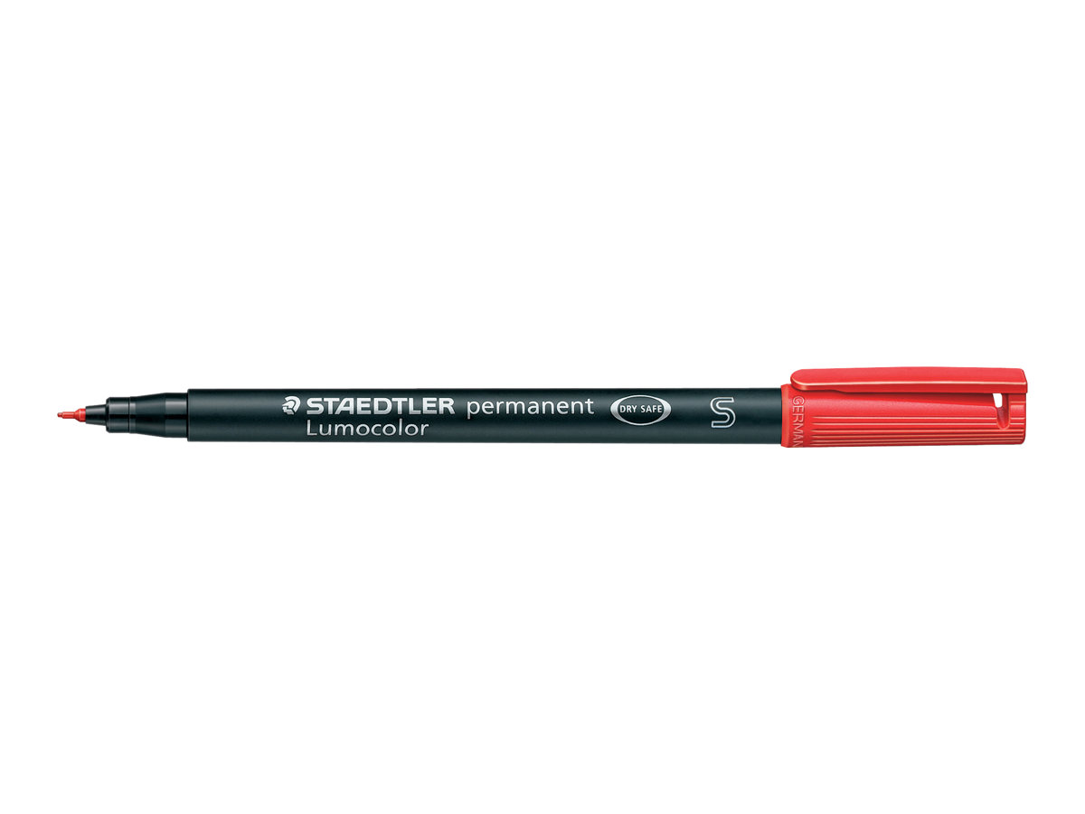 STAEDTLER Lumocolor Folienstifte rot 0,4 mm permanent, 10 St