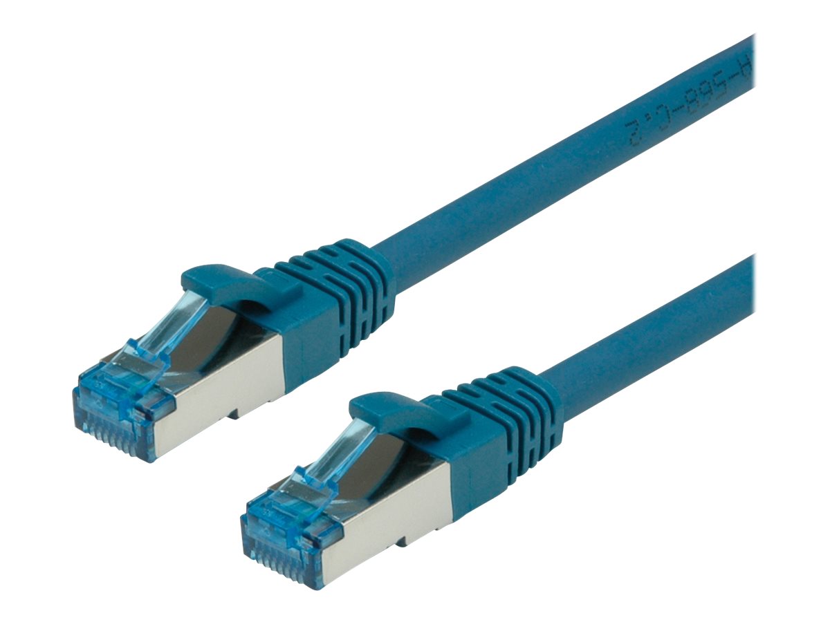 VALUE Patchkabel Kat.6A Class EA S/FTP PiMF LSOH blau 0,3m
