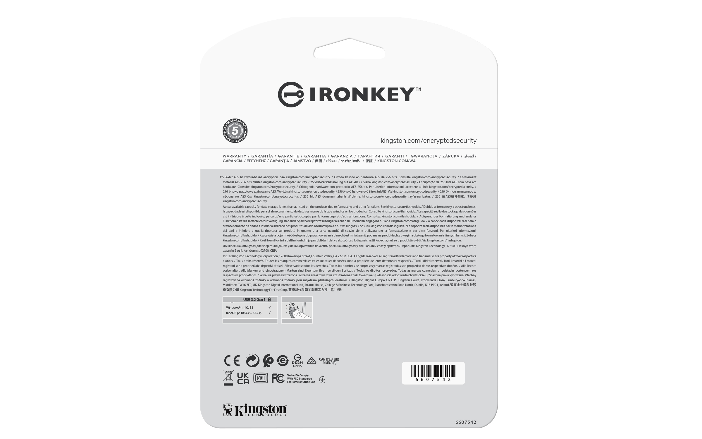 KINGSTON 16GB IronKey Vault Privacy 50 USB AES256 Encrypted FIPS 197