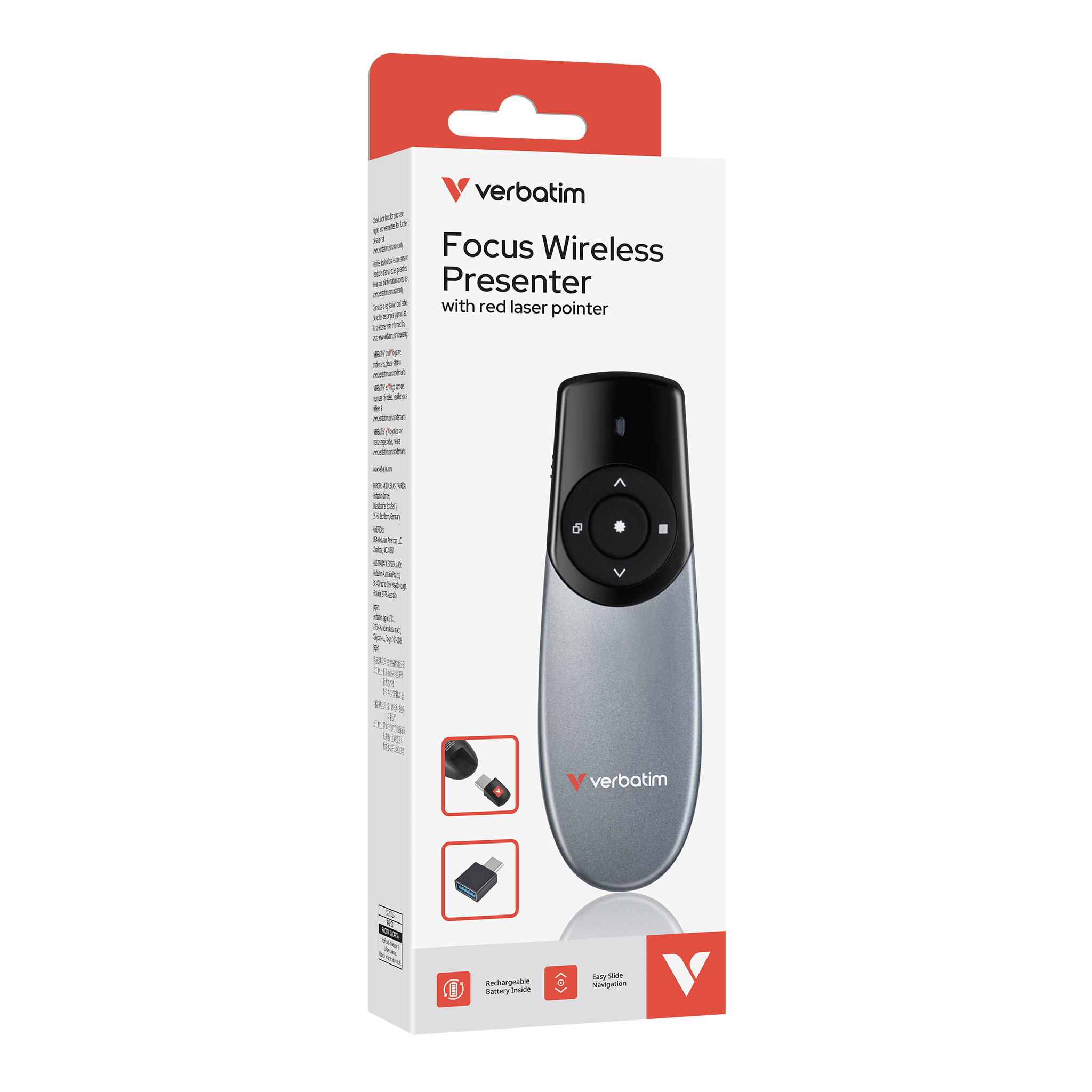 Verbatim Focus Wireless Presenter mit rotem Laserpointer
