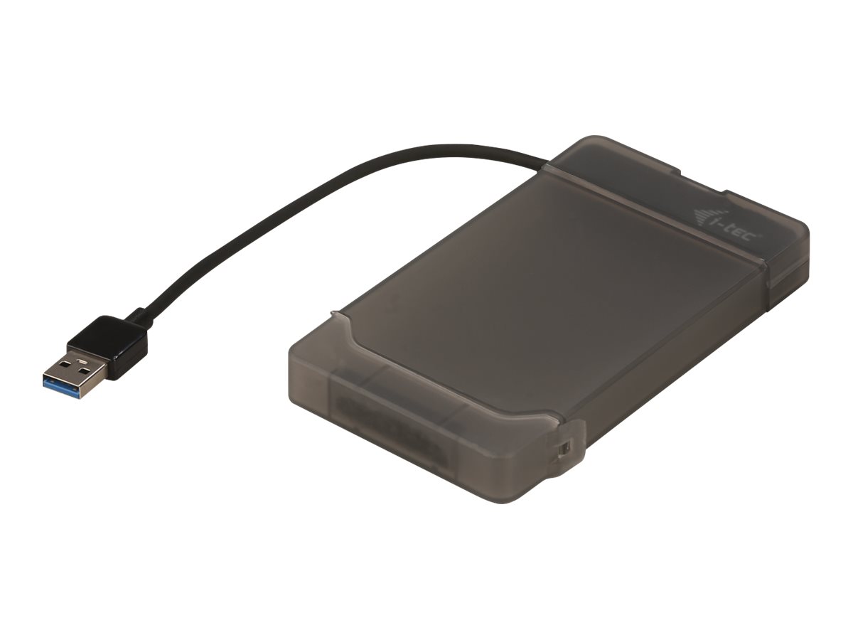 I-TEC USB 3.0 Advance MySafe Easy Gehaeuse 6,4cm 2,5Zoll Festplattengehaeuse fuer SATA HDD Festplatten, integriertes Kabel, schwarz