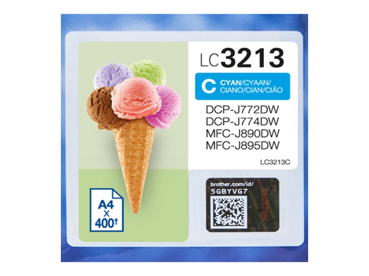 LC3213C BROTHER DCP Tinte cyan HC 400 LC3213C BROTHER DCP Tinte cyan HC 400
