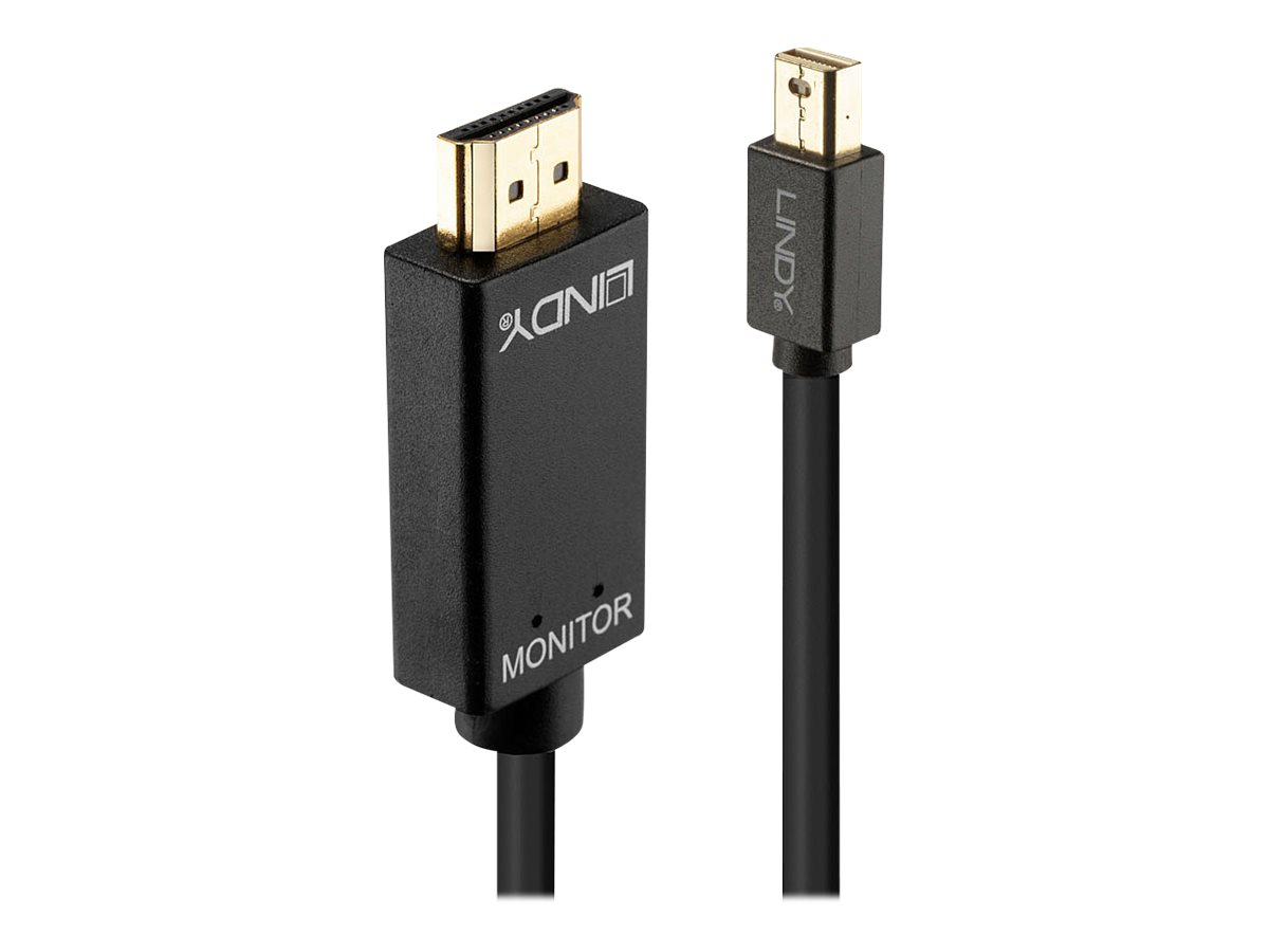 LINDY Kabel Mini DisplayPort/HDMI 4K30 DP: passiv 3m mDP Stecker an HDMI Stecker LINDY Kabel Mini DisplayPort/HDMI 4K30 DP: passiv 3m mDP Stecker an HDMI Stecker