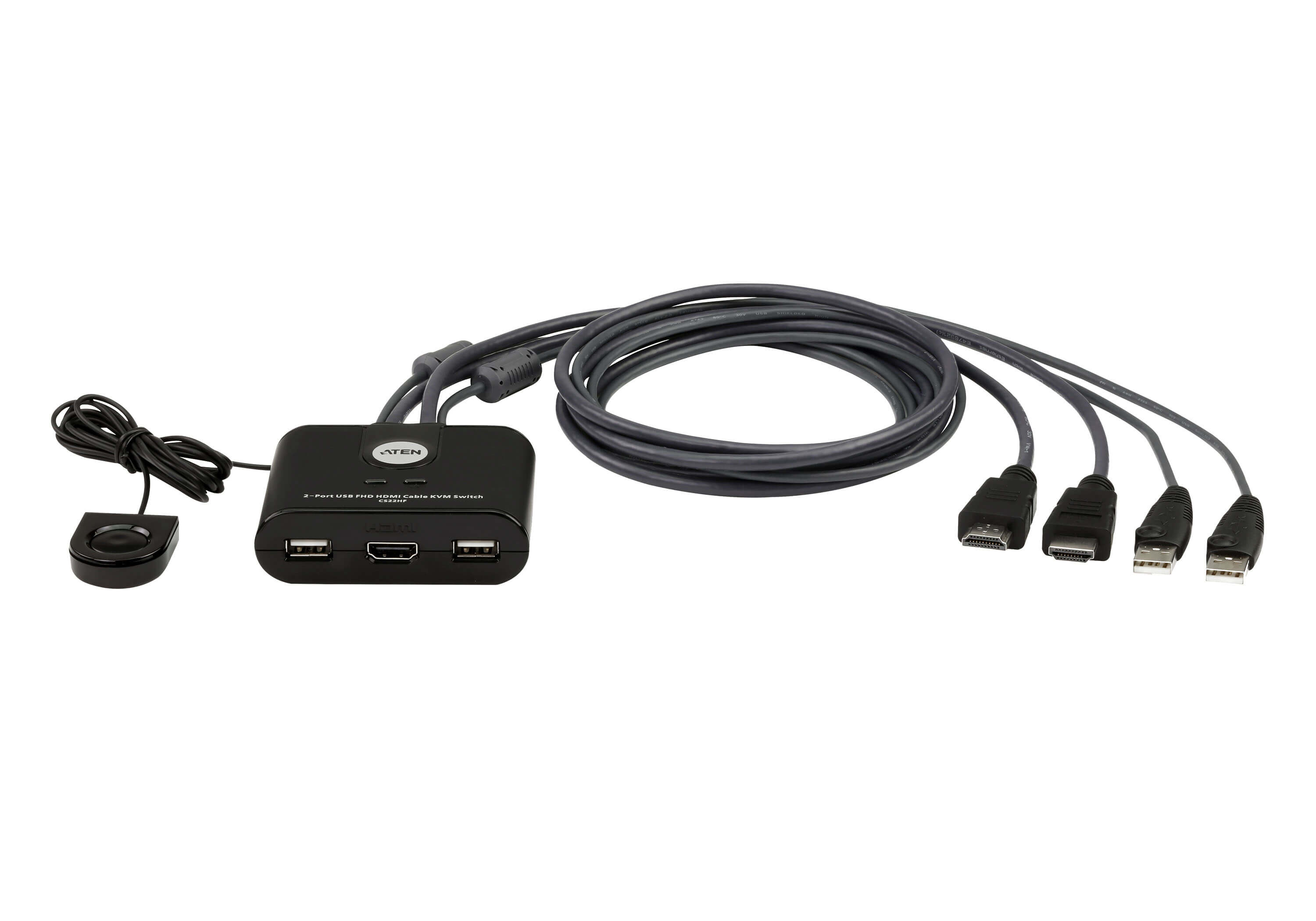 ATEN CS22HF USB FHD HDMI Kabel Switch 2Port