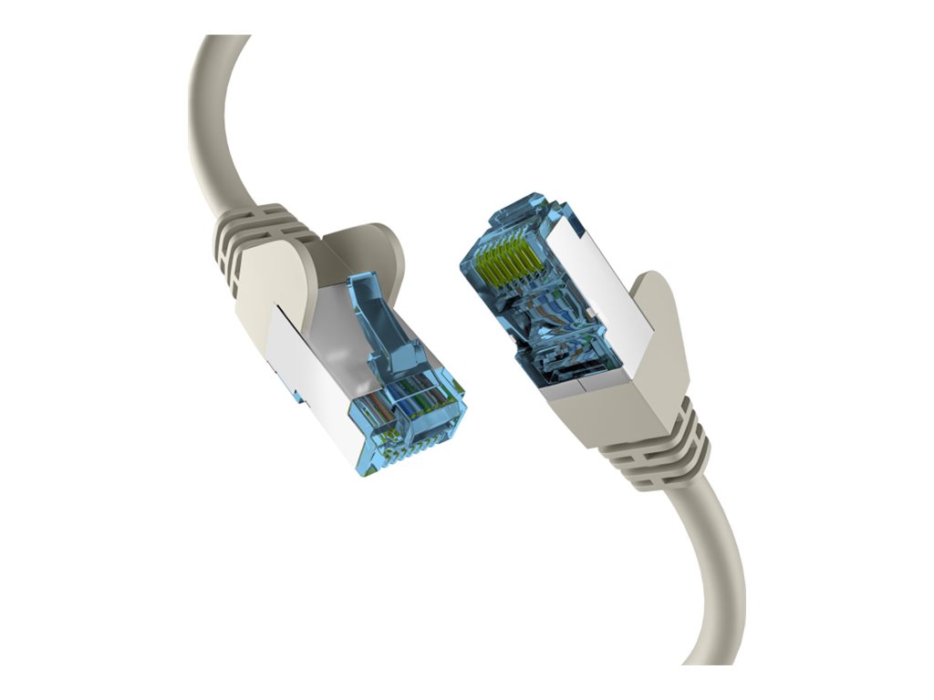 EFB Netzwerkkabel CAT6a SFTP PIMF mit CAT7 Rohkabel 10 Gigabit Ethernet Kupfer 0,15m grau