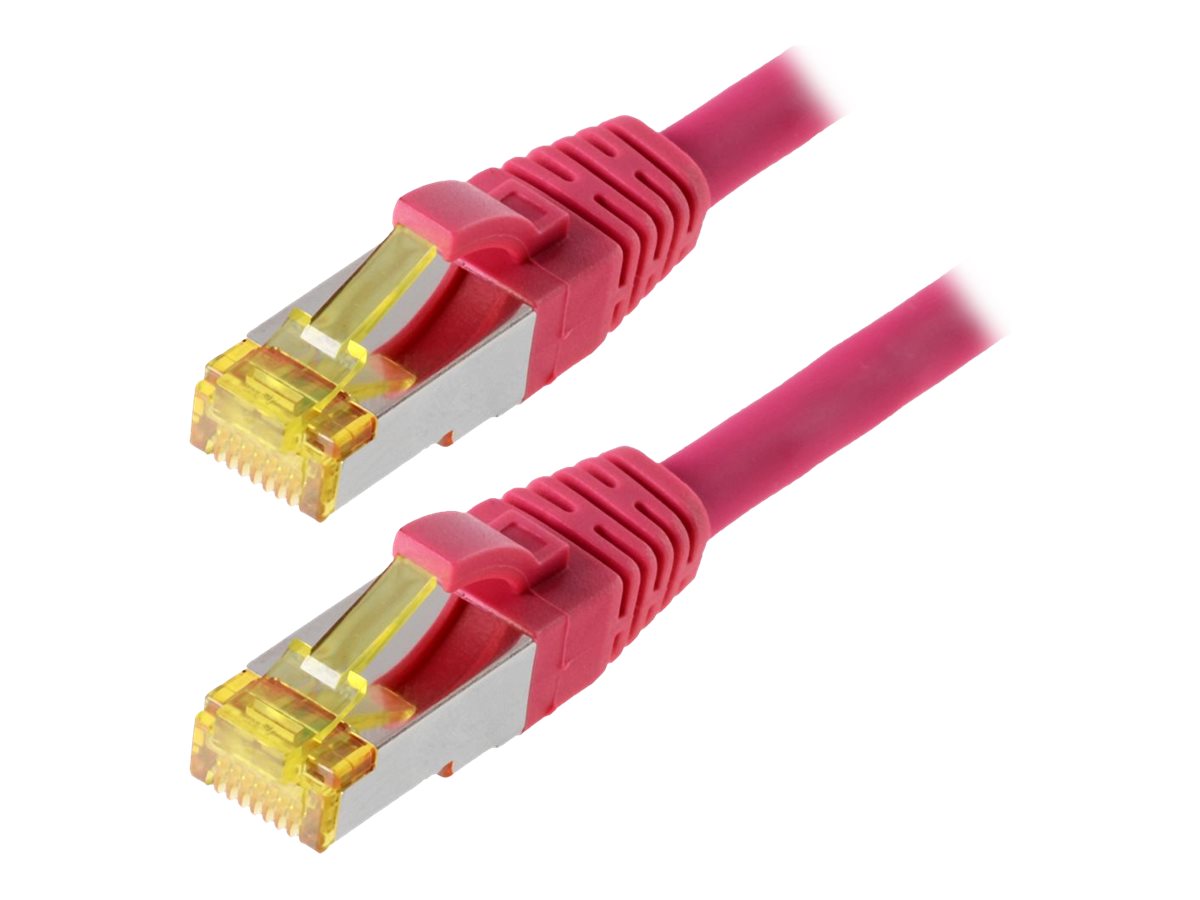 helos Patchkabel Cat 6a SFTP RJ45 magenta 7,5m AWG267 LSZH GHMT