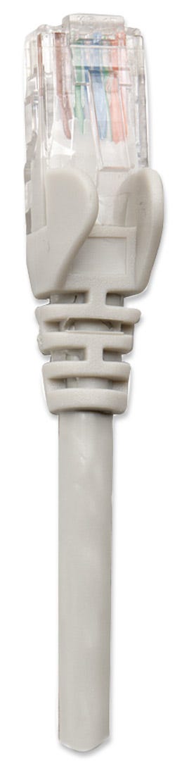 INTELLINET Netzwerkkabel Cat5e UUTP 2,0m Grau RJ45 Stecker RJ45 Stecker Snagless Vergoldete Kontakte Polybeutel