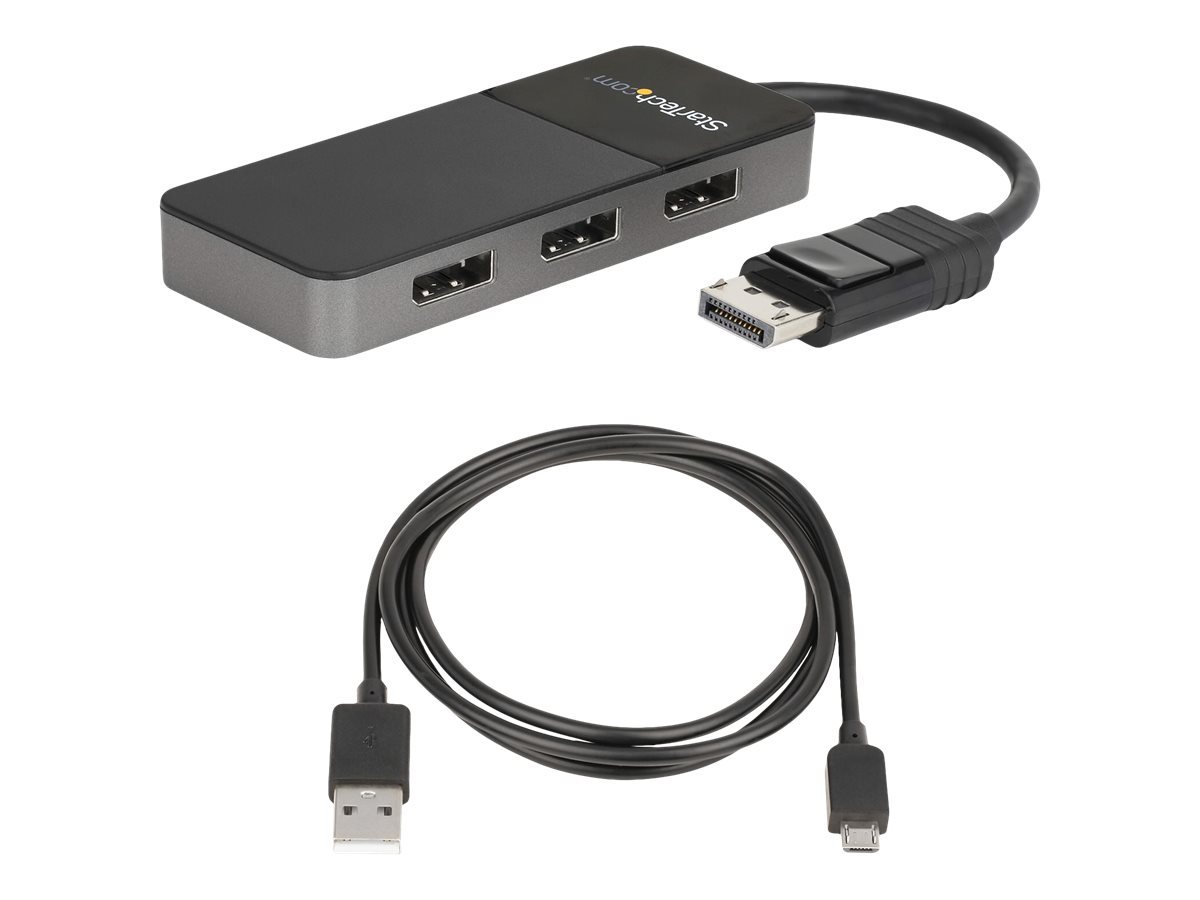 STARTECH.COM 3 Port DisplayPort MST Hub - 3 x 4K - DP 1.4 Multi Monitor Splitter fur Windows - EDID - HDR - DP auf 3 x DP
