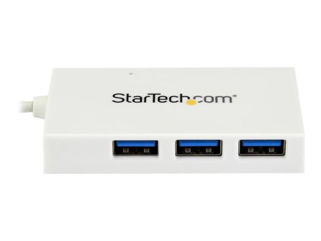 StarTech.com 4 Port USB-C Hub - USB C und 3x USB-A - USB 3.0 Hub - Weiß - 4 Port USB Hub - USB Port Expander - USB Typ C Hub - Hub - 4 Anschlüsse