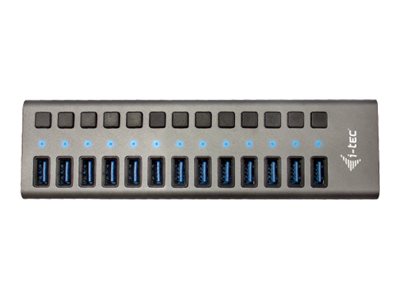 I-TEC USB 3.0 Charging HUB 13port port mit externem Netzadapter 60W 13x USB Ladeport fuer Tablets Notebooks Ultrabooks PC