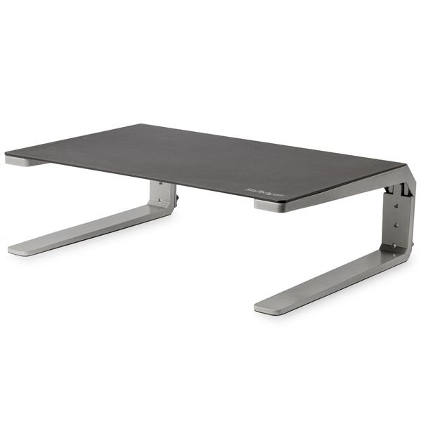STARTECHCOM Monitor Riser Stand For up to 32inch Monitor Height Adjustable Computer Monitor Riser Steel and Aluminum