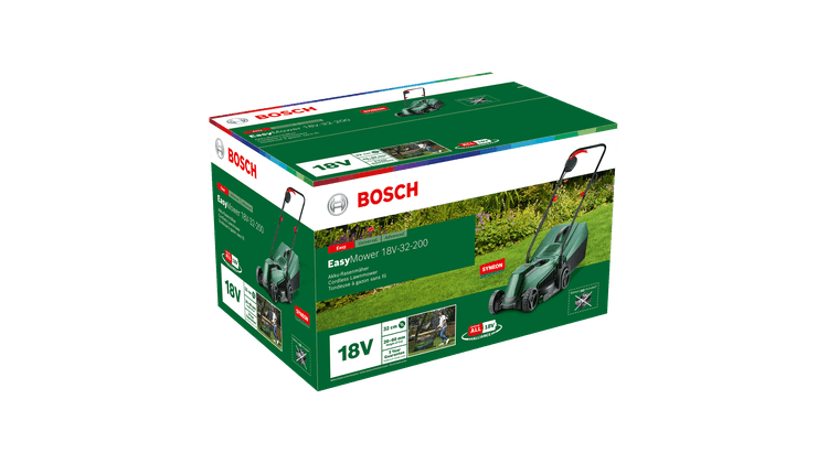 BOSCH Home Garden EasyMower 18V32200 AkkuRasenmaeher 18,0 V fuer bis zu 200 m², mit 1 Akku