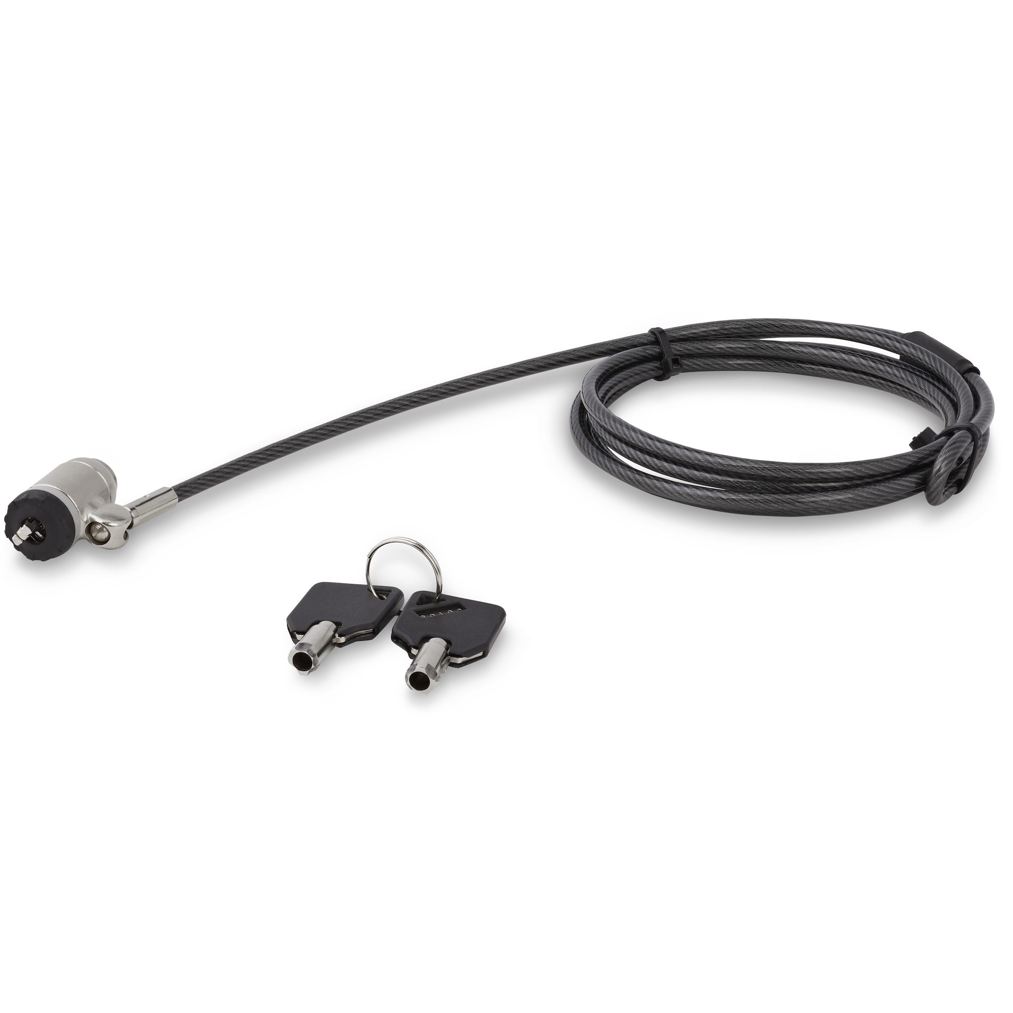 STARTECHCOM Keyed Cable Lock PushtoLock Button 2 m Steel Cable Locking Cable for Laptop Computer Cable Lock
