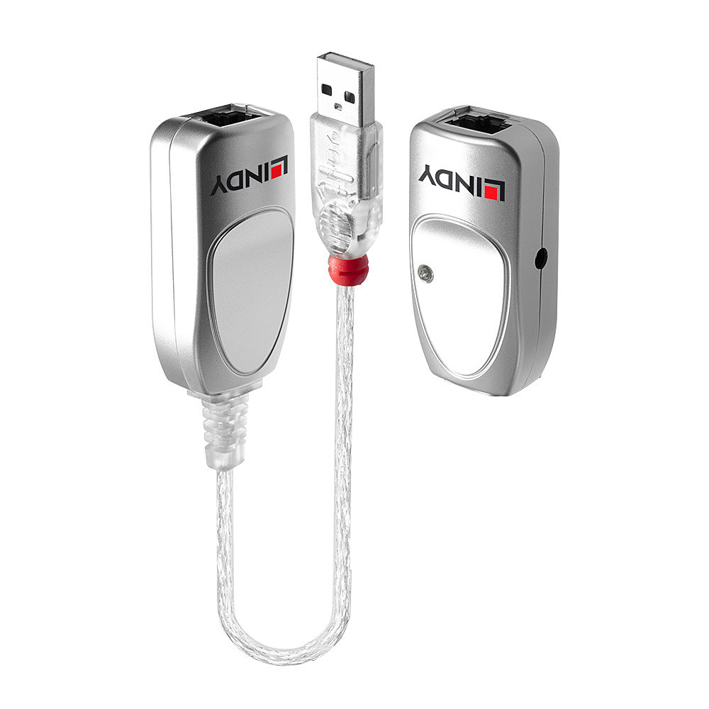 LINDY USB Cat. 5 Extender bis 50m. USB 1.1 Anschluss fuer optionales Netzteil