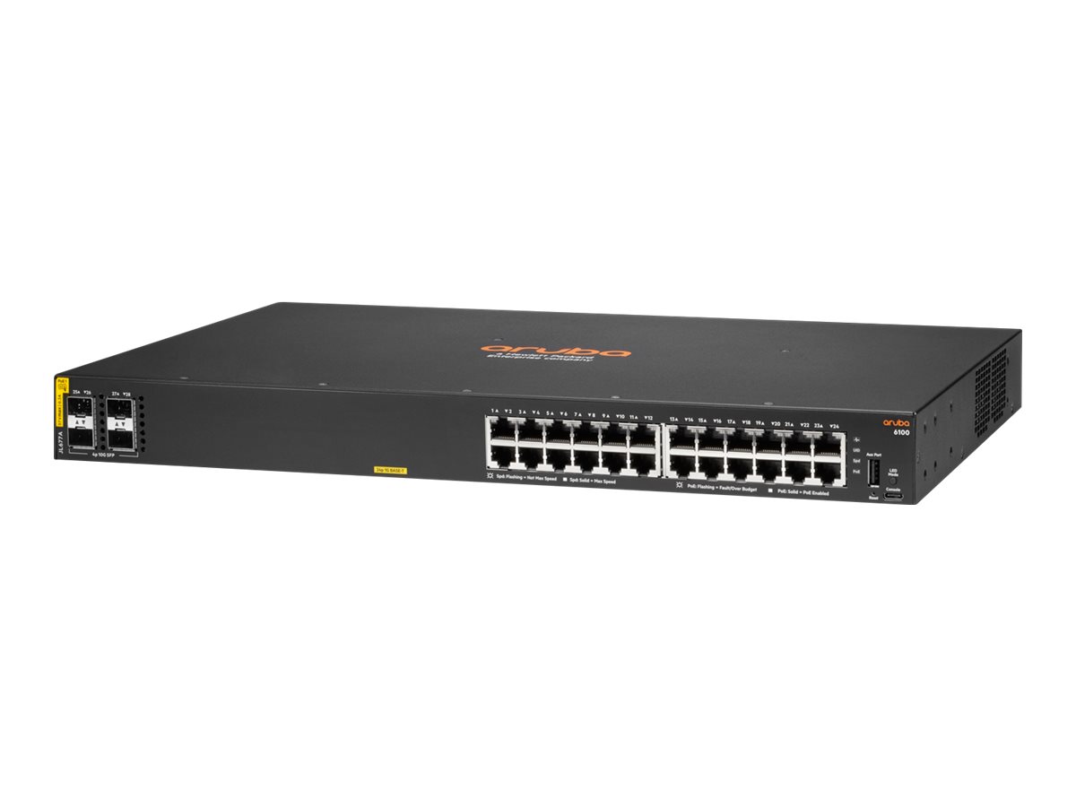HPE Aruba 6100 Switch 24G CL4 4SFP+ Europe - English localization