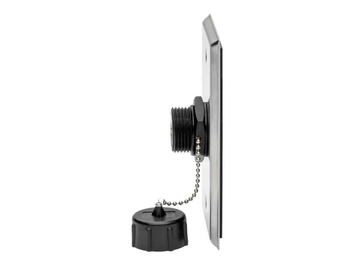 EATON TRIPPLITE RJ45 Bulkhead Coupler for Cat5/Cat6 Female to Female Shielded Industrial Dust Cap - IP68 TAA