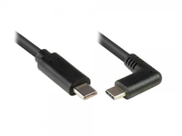 0.50m Good Connections USB Datenkabel USB A Stecker auf USB C Stecker gewinkelt Schwarz