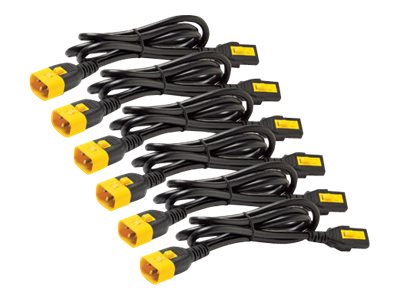 APC Power Cord Kit (6 ea), Locking, C13 to C14, 0.6m