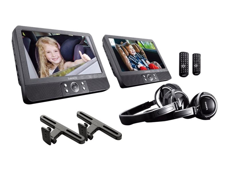 LENCO DVP939 9 DVDPlayer Set m Doppellaufwerk Kopfhoerer