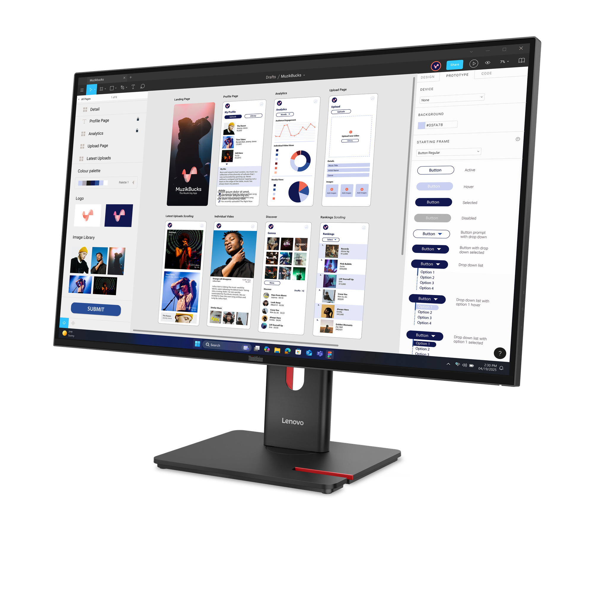 Lenovo ThinkVision T32UD-40 UHD 31,5 Zoll