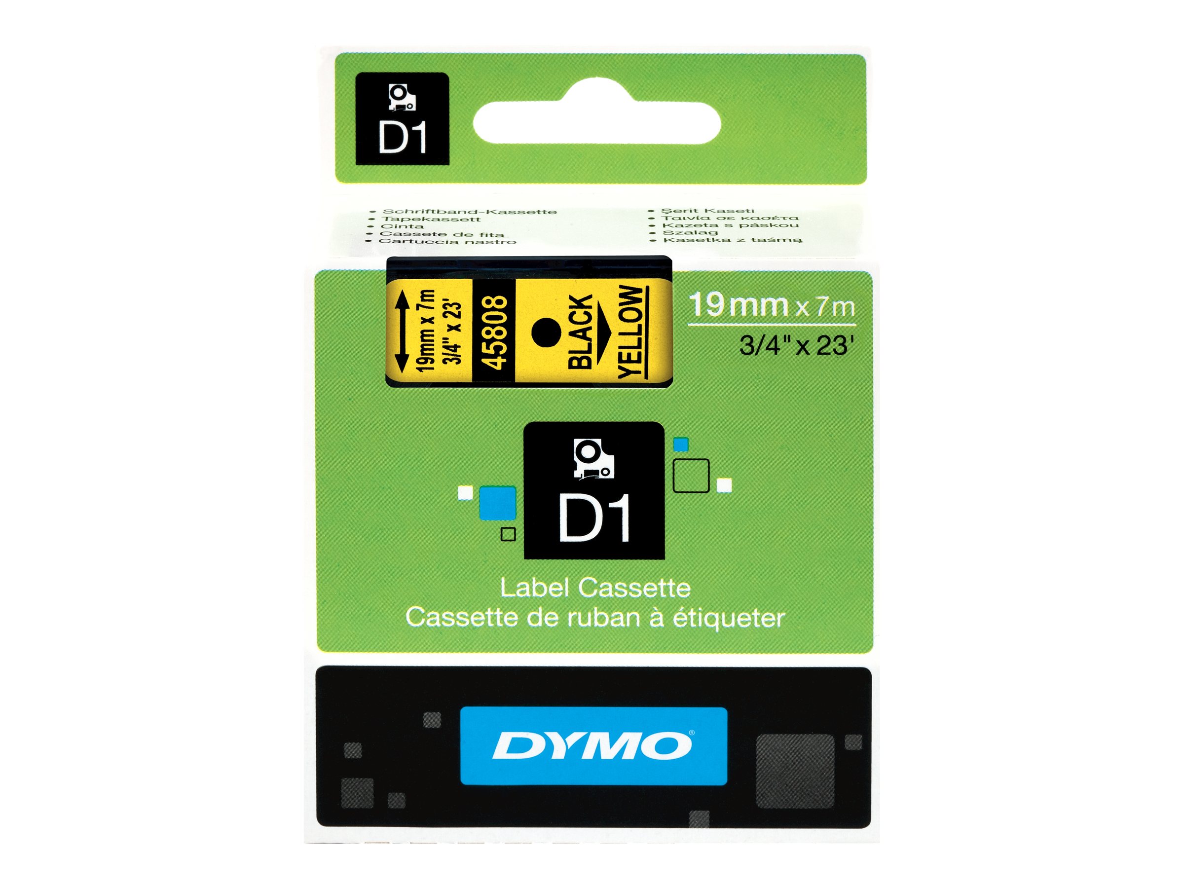S0720880 DYMO D1 19mm SCHWARZ-GELB