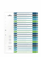DURABLE Ordnerregister ueberbreite 1-20 farbig 20-teilig, 1 Satz