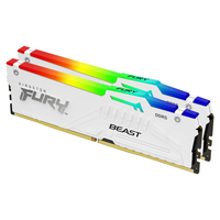 KINGSTON 64GB 6000MT/s DDR5 CL30 DIMM Kit of 2 FURY Beast White RGB EXPO KINGSTON 64GB 6000MT/s DDR5 CL30 DIMM Kit of 2 FURY Beast White RGB EXPO