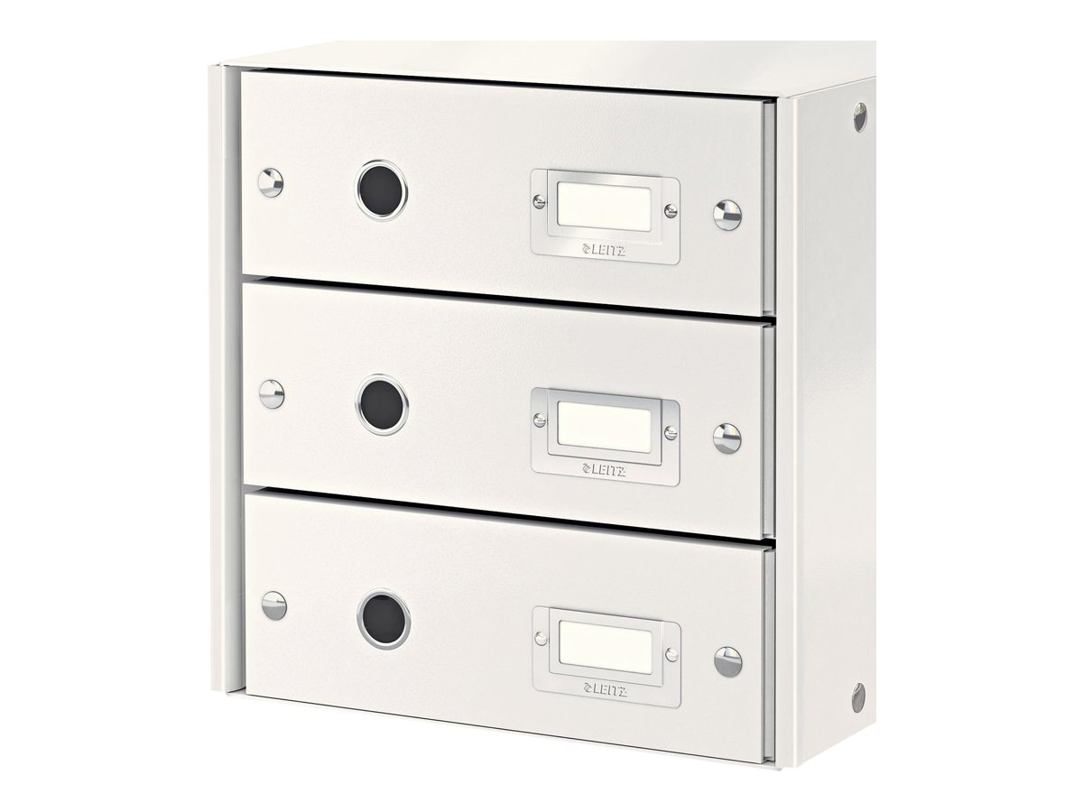 LEITZ Schubladenbox Click & Store  weiss 60480001, DIN A4 mit 3 Schubladen