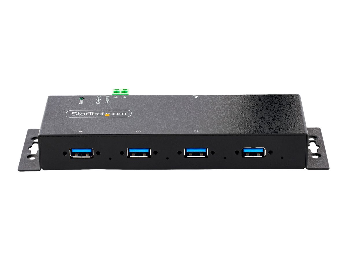 StarTech 4-Port Industrie USB 3.0 Hub - 5Gbps, ESD- und Überspannungsschutz - Robustes Metallgehäuse