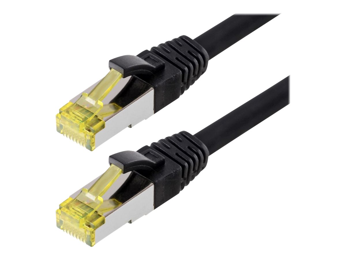 helos Patchkabel Cat 6a SFTP RJ45 schwarz 3m AWG267 LSZH GHMT