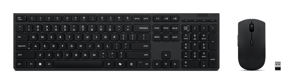LENOVO Professional Wireless Rechargeable Combo Keyboard and MouseGerman
