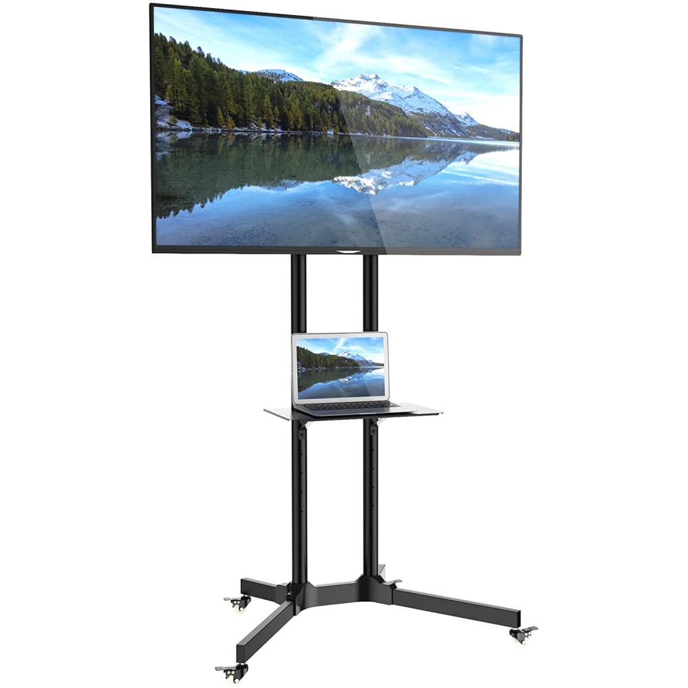 TECHLY TV Wagen fuer Displays Bildschirme LCD LED von 76 bis 165cm 3065Zoll fuer Ihre Ausstattung bis 60KG VESA max 600X400