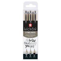 Sakura Pigma Micron Fineliner-Set farbsortiert 0,45 mm, 3 St. Sakura Pigma Micron Fineliner-Set farbsortiert 0,45 mm, 3 St.