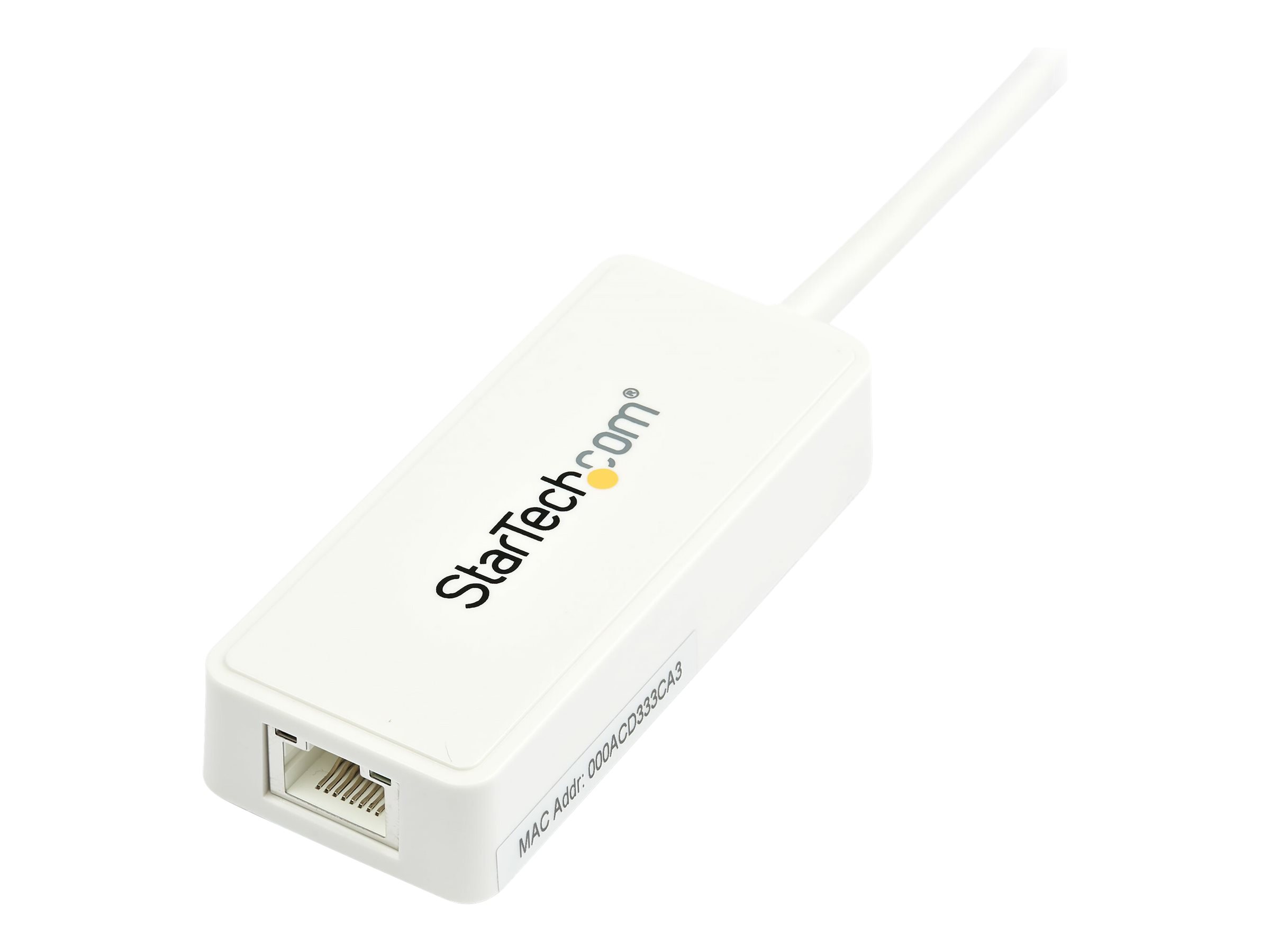 STARTECH.COM USB 3.0 SuperSpeed auf Gigabit Ethernet Lan Adapter mit USB Port - 10/100/1000 RJ45 NIC Netzwerkadapter - St/Bu - W