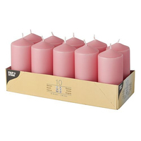 10 STARPAK Stumpenkerzen rosa 10 STARPAK Stumpenkerzen rosa