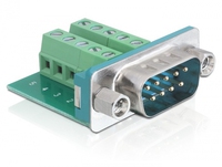 Delock Serieller Adapter 10-poliger Terminalblock zu DB-9 Stecker