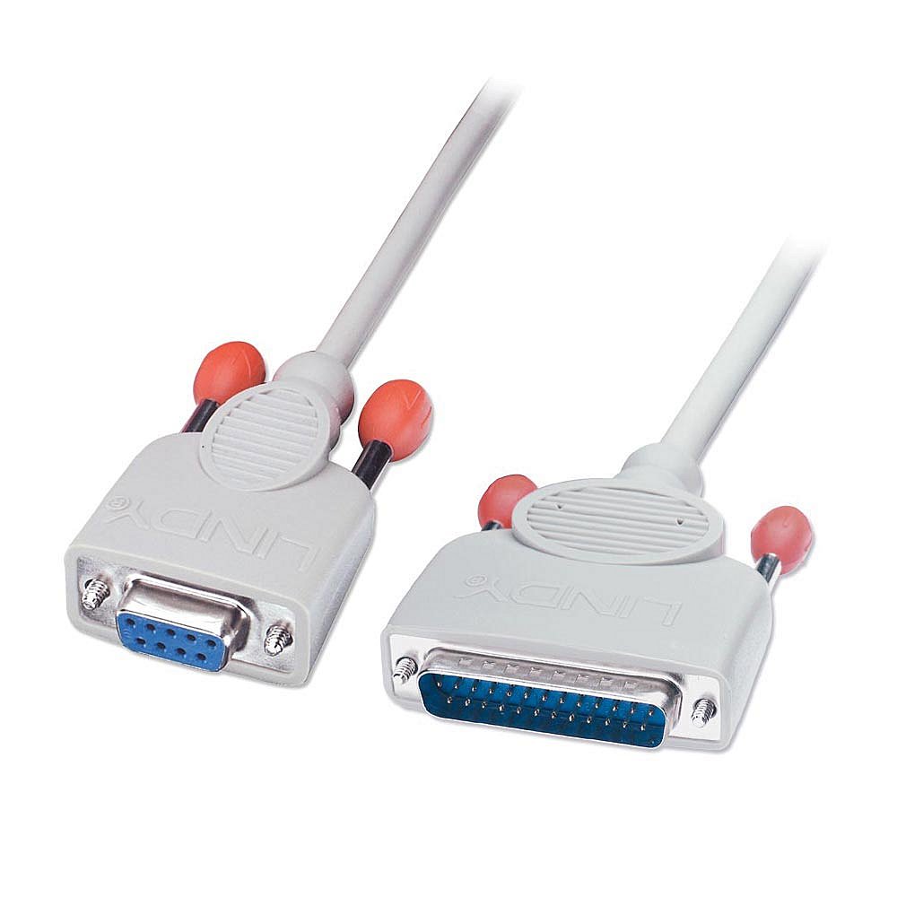 LINDY Serielles Druckerkabel 9 pol. Kupplung/25 pol. Stecker 2m LINDY Serielles Druckerkabel 9 pol. Kupplung/25 pol. Stecker 2m