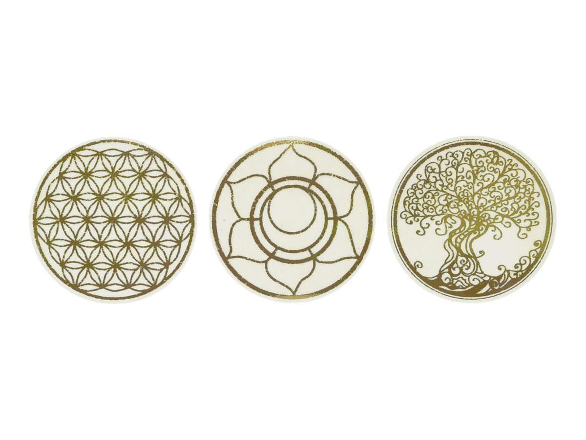 AVERY Zweckform Aufkleber 56817 Lebensblume, gold, 50 Etiketten
