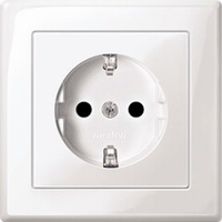 Merten Steckdose SCHUKO M-Smart MEG23001419 polarweiß glänzend Merten Steckdose SCHUKO M-Smart MEG23001419 polarweiß glänzend