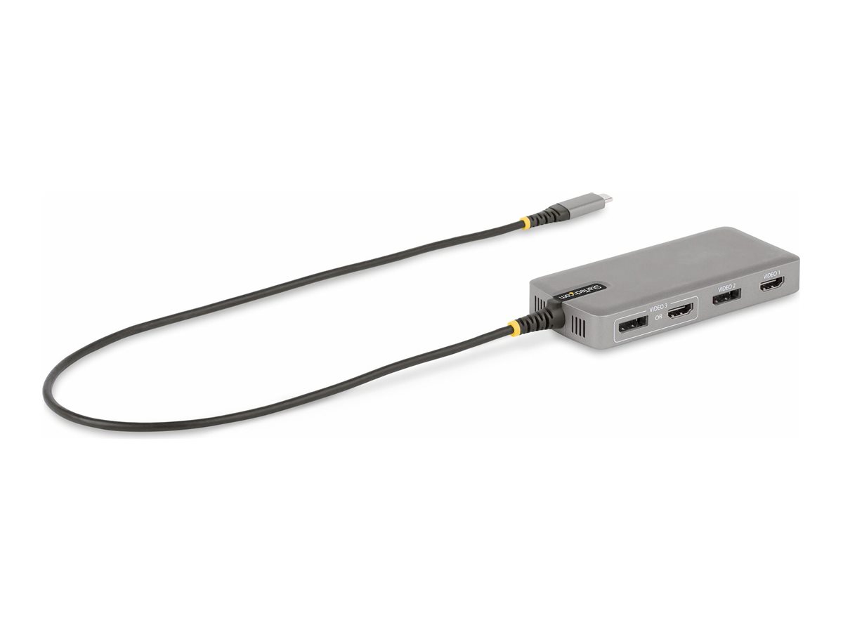 STARTECH.COM USB-C Multiport Adapter 3monitor Laptop Dockingstation 3x 4K HDMI &amp DP 3x USB-A 100W PD GbE Reisedock TB3/TB4 Dock