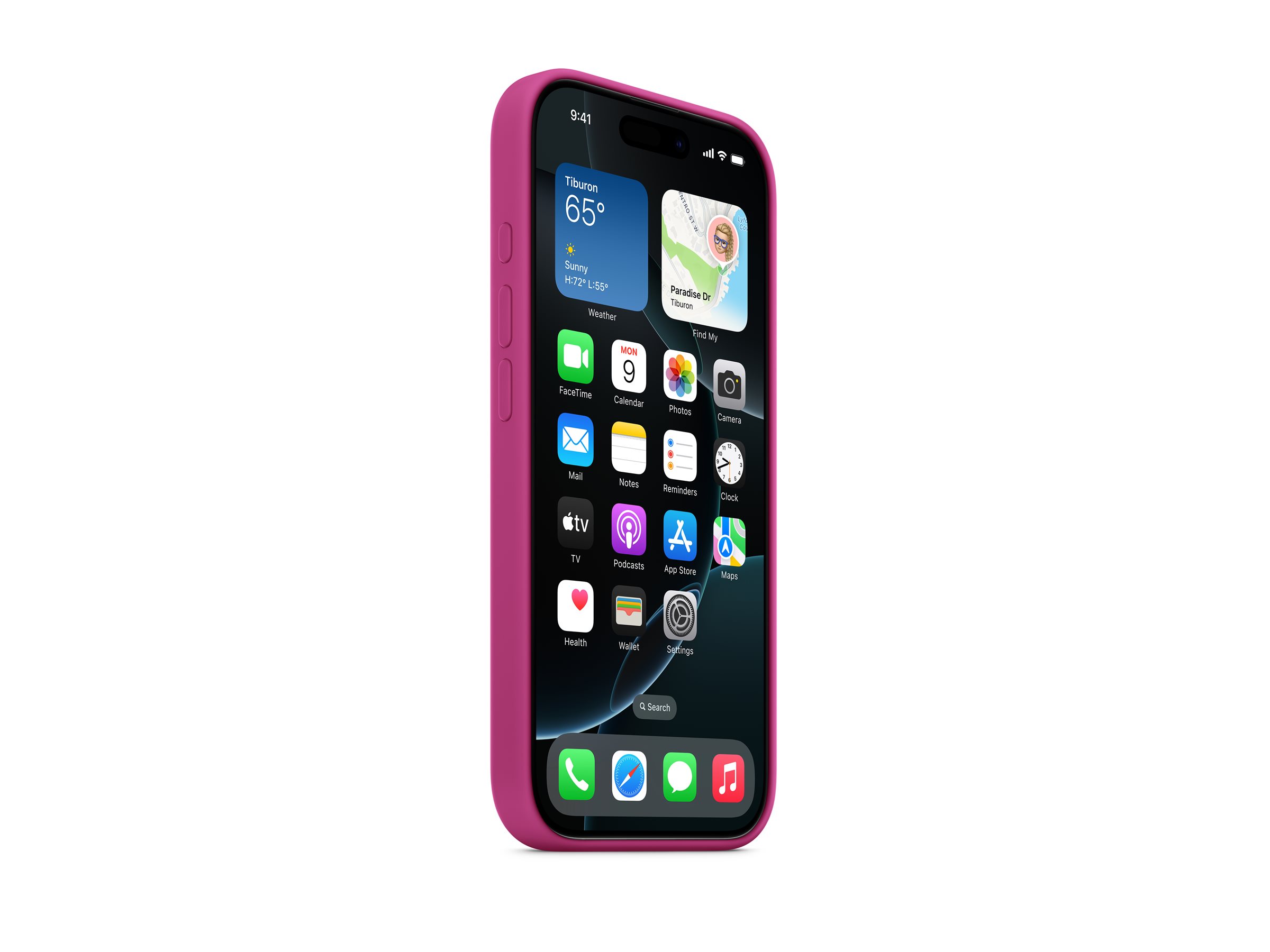 APPLE iPhone 16 Pro Silicone Case with MagSafe - Fuchsia