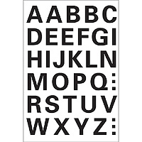 HERMA Klebebuchstaben 4163 Buchstaben A-Z, schwarz 15,0 x 15,0 mm, 36 Etiketten